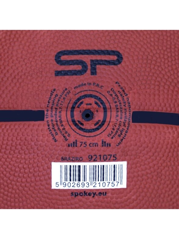 Spokey Braziro krepšinio kamuolys rudas 921075 4