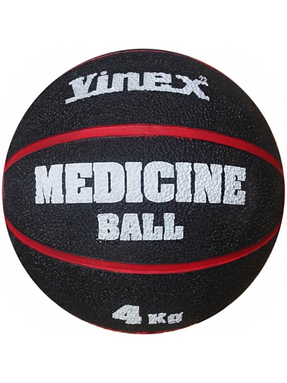 Medicininis kamuolys Smj VMB-L004R juodos ir raudonos spalvos 4kg Medicininis kamuolys Smj VMB-L004R juodos ir raudonos spalvos 4kg