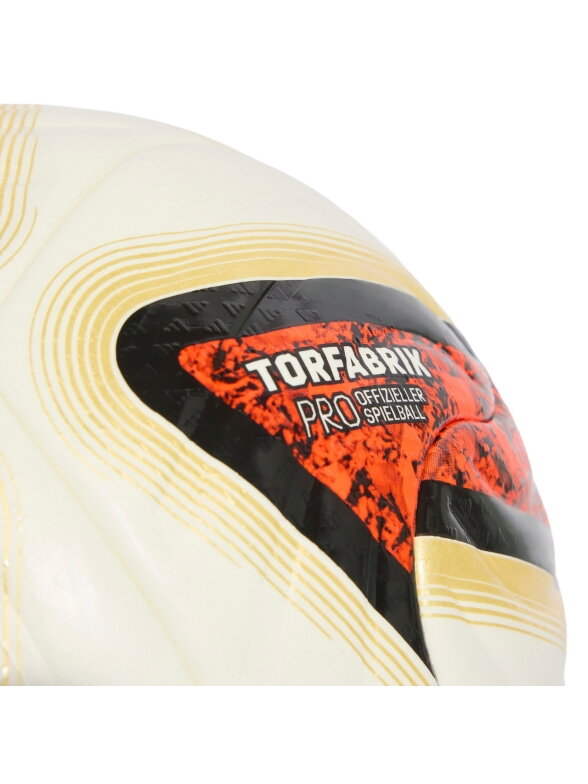 Futbolo kamuolys Adidas Bundesliga 26/27 Torfabrik Pro balta-oranžinė-auksinė KG6037 3