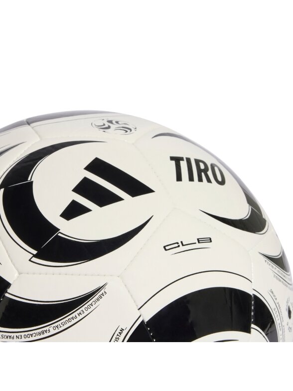 adidas Tiro Club futbolo kamuolys juodai-baltas JW1530 2 adidas Tiro Club futbolo kamuolys juodai-baltas JW1530 2