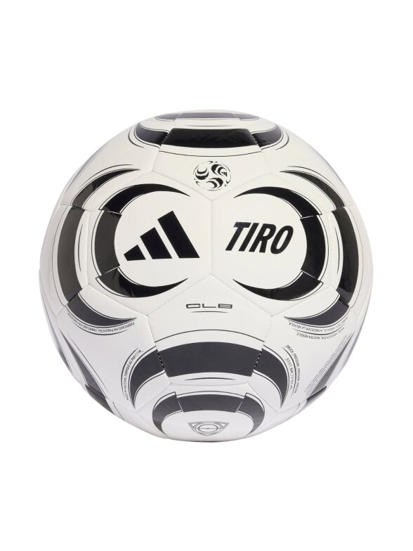 adidas Tiro Club futbolo kamuolys juodai-baltas JW1530