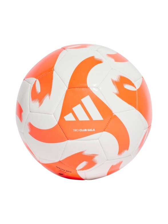 Adidas Tiro Club Sala futbolo kamuolys balta-oranžinė IX3823 Adidas Tiro Club Sala futbolo kamuolys balta-oranžinė IX3823