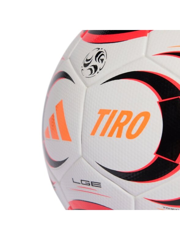 adidas Tiro League futbolo kamuolys balta-juoda-oranžinė KA5263 2 adidas Tiro League futbolo kamuolys balta-juoda-oranžinė KA5263 2