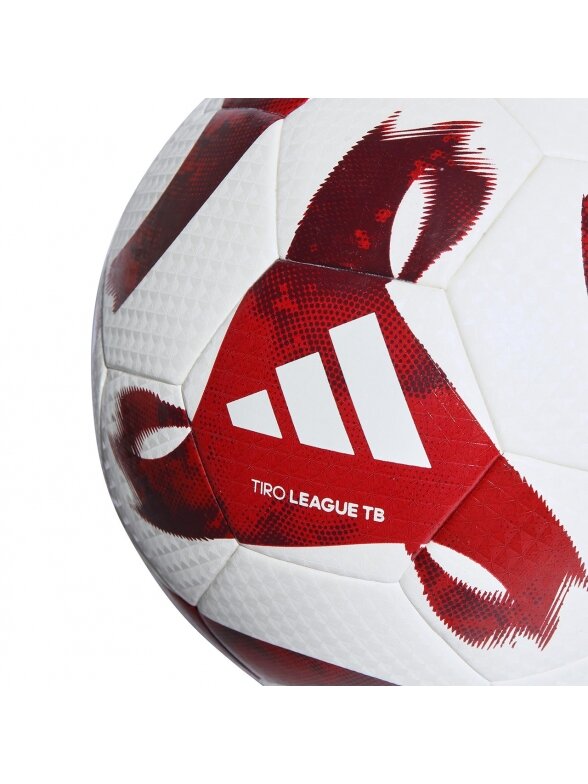 Adidas futbolo kamuolys Tiro League Thermally Bonded baltai raudonai HZ1294 2