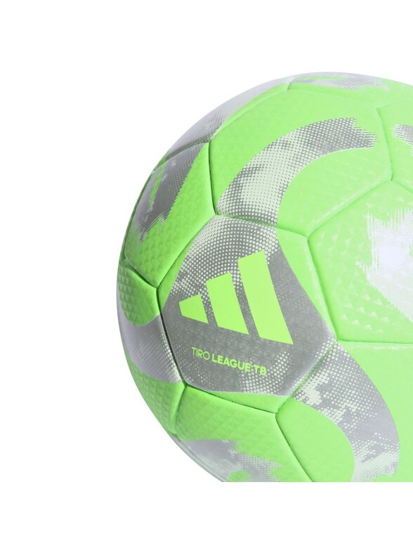 Adidas Tiro League Thermally Bonded futbolas žaliai pilkas HZ1296 2 Adidas Tiro League Thermally Bonded futbolas žaliai pilkas HZ1296 2