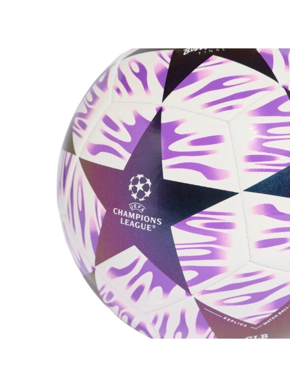 Adidas UCL 25/26 Final Club futbolo kamuolys, baltas/violetinis, JX9093 3