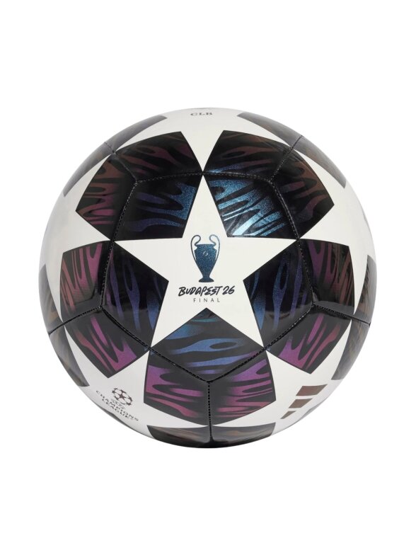 Adidas futbolo kamuolys UCL 25/26 Final Club juodas-violetinis-baltas JX9091 Adidas futbolo kamuolys UCL 25/26 Final Club juodas-violetinis-baltas JX9091