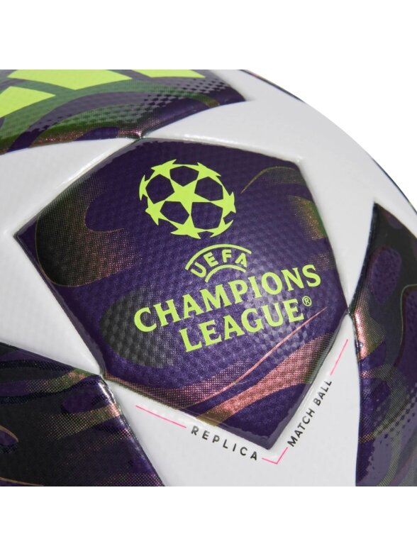 Adidas futbolo kamuolys UCL 25/26 Final League violetinis-baltas JX9095 3