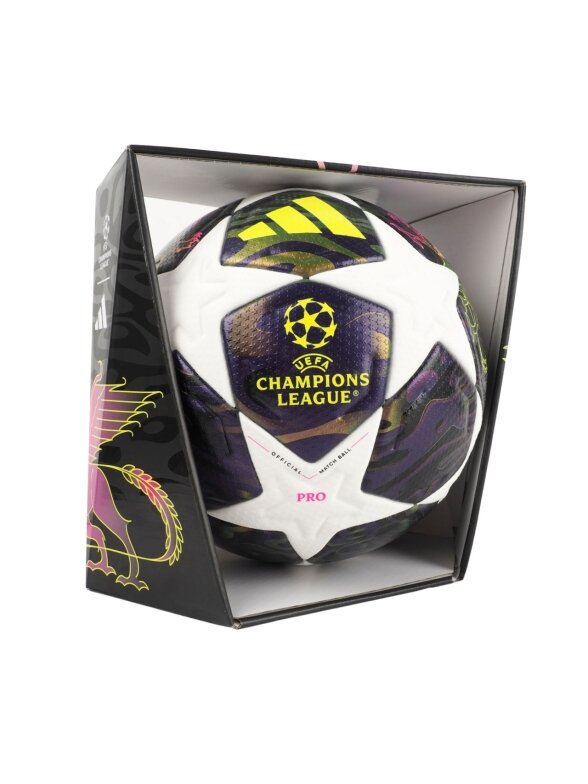 Adidas UCL 25/26 Final Pro futbolo kamuolys violetinis-baltas JX9077 Adidas UCL 25/26 Final Pro futbolo kamuolys violetinis-baltas JX9077