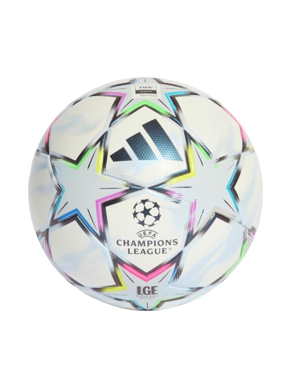 Futbolo kamuolys Adidas UCL League 26/27 League Stage Box balta-mėlyna-rožinė-žalia KE9771