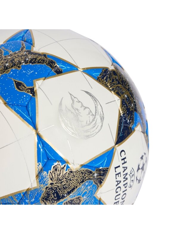 Adidas UCL Pro Sala 25/26 League Stage futbolo kamuolys balta-mėlyna-auksinė JP1546 2