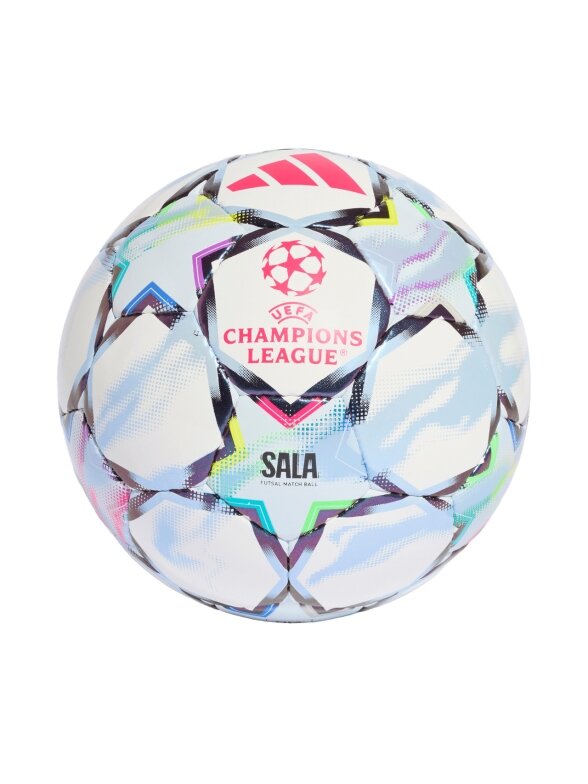 adidas UCL Pro Sala 26/27 League Stage salės futbolo kamuolys, baltas-šviesiai mėlynas / spalvotas KE9772 1 adidas UCL Pro Sala 26/27 League Stage salės futbolo kamuolys, baltas-šviesiai mėlynas / spalvotas KE9772 1