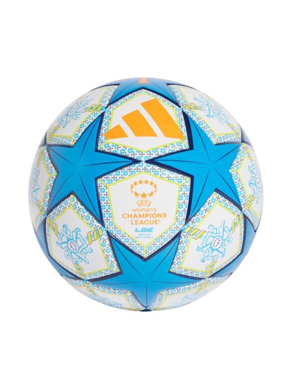Adidas futbolo kamuolys UWCL League 24/25 Knockout Stages mėlynas JH1299 1 Adidas futbolo kamuolys UWCL League 24/25 Knockout Stages mėlynas JH1299 1