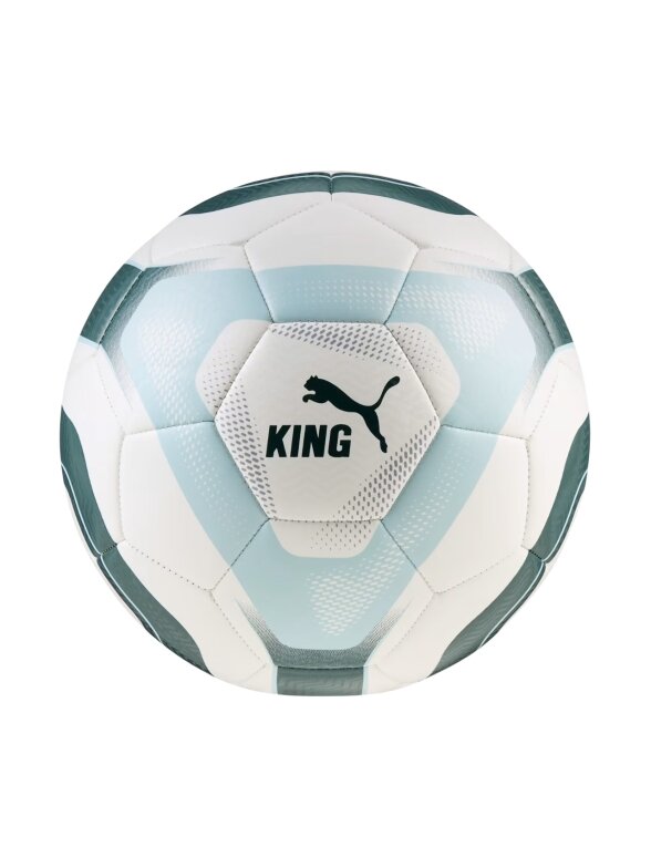 Puma MCFC King futbolo kamuolys baltai žaliai mėlynas 85013 01