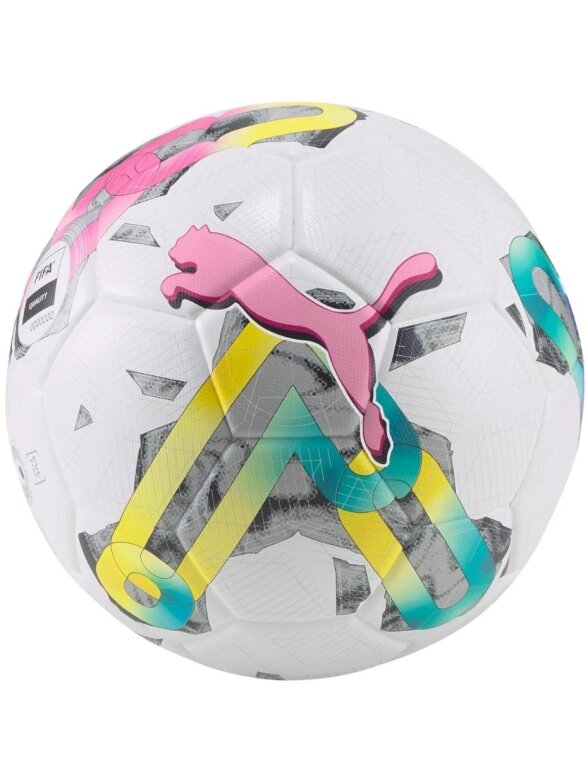 Football Puma Orbita 3 TB FIFA Kokybiška balta-žalia-rožinė 83776 01 Football Puma Orbita 3 TB FIFA Kokybiška balta-žalia-rožinė 83776 01