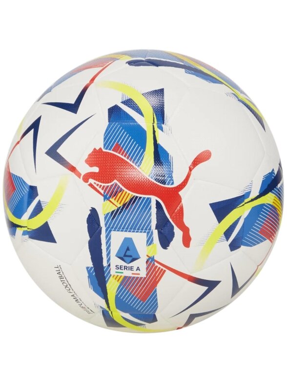 Futbolas Puma Orbita Serie A hibridinis balta-mėlyna-raudona 84299 01 Futbolas Puma Orbita Serie A hibridinis balta-mėlyna-raudona 84299 01