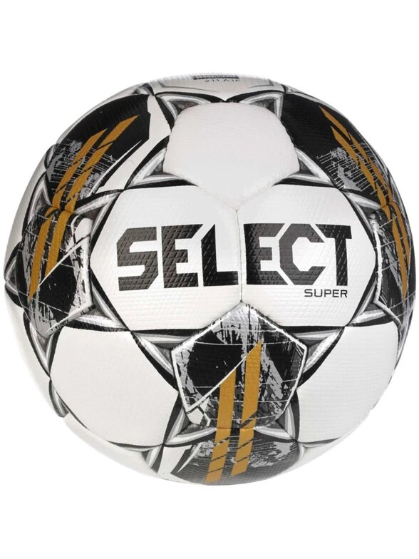 Select Super FIFA Quality Pro 5 v23 futbolo kamuolys, baltas-auksinis, 17892 Select Super FIFA Quality Pro 5 v23 futbolo kamuolys, baltas-auksinis, 17892