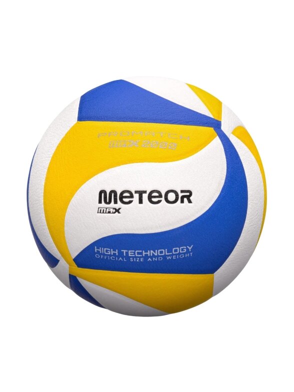 Meteor Max 2000 tinklinio kamuolys mėlynas-geltonas-baltas 17409 Meteor Max 2000 tinklinio kamuolys mėlynas-geltonas-baltas 17409