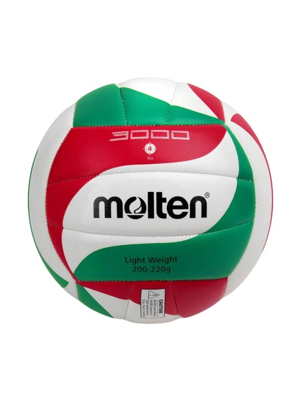 Molten tinklinio kamuolys baltai-raudonai-žalias V4M3000-L Molten tinklinio kamuolys baltai-raudonai-žalias V4M3000-L