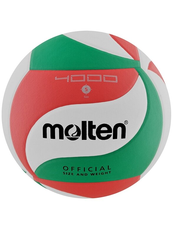 Molten V5M4000-X/DE tinklinio kamuolys, balta, raudona ir žalia
