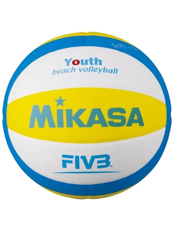 Mikasa SBV paplūdimio tinklinis geltona-mėlyna-balta Mikasa SBV paplūdimio tinklinis geltona-mėlyna-balta