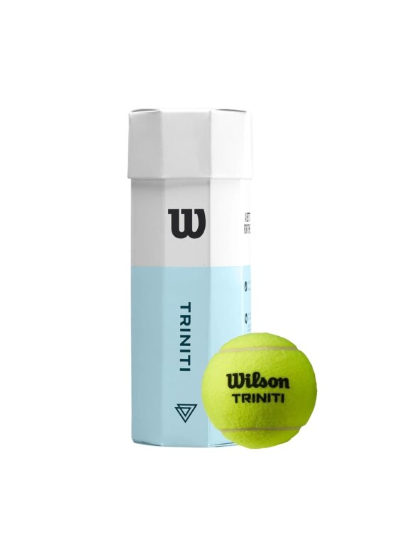 Wilson Triniti teniso kamuoliukai, 3 vnt. geltonas WRT125200 Wilson Triniti teniso kamuoliukai, 3 vnt. geltonas WRT125200