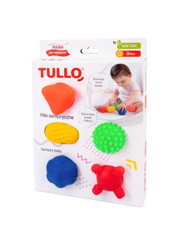 Sensorinių kamuoliukų formos 5 vnt. AM Tullo spalvotas 420
