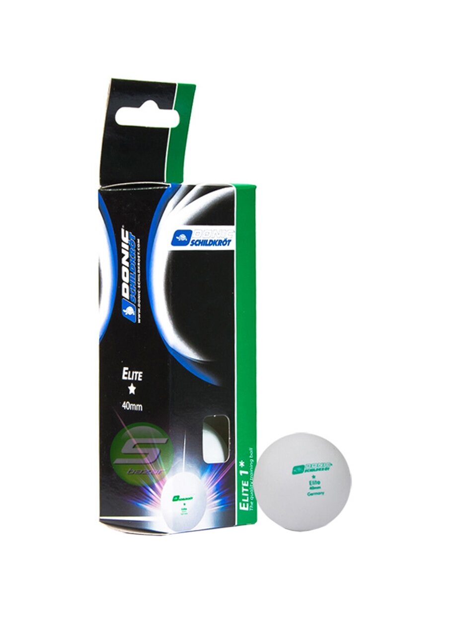 Donic Elite* stalo teniso kamuoliukai, balti, 3 vnt