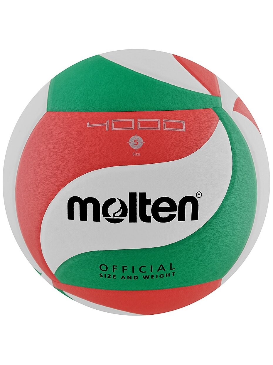 Molten V5M4000-X/DE tinklinio kamuolys, balta, raudona ir žalia