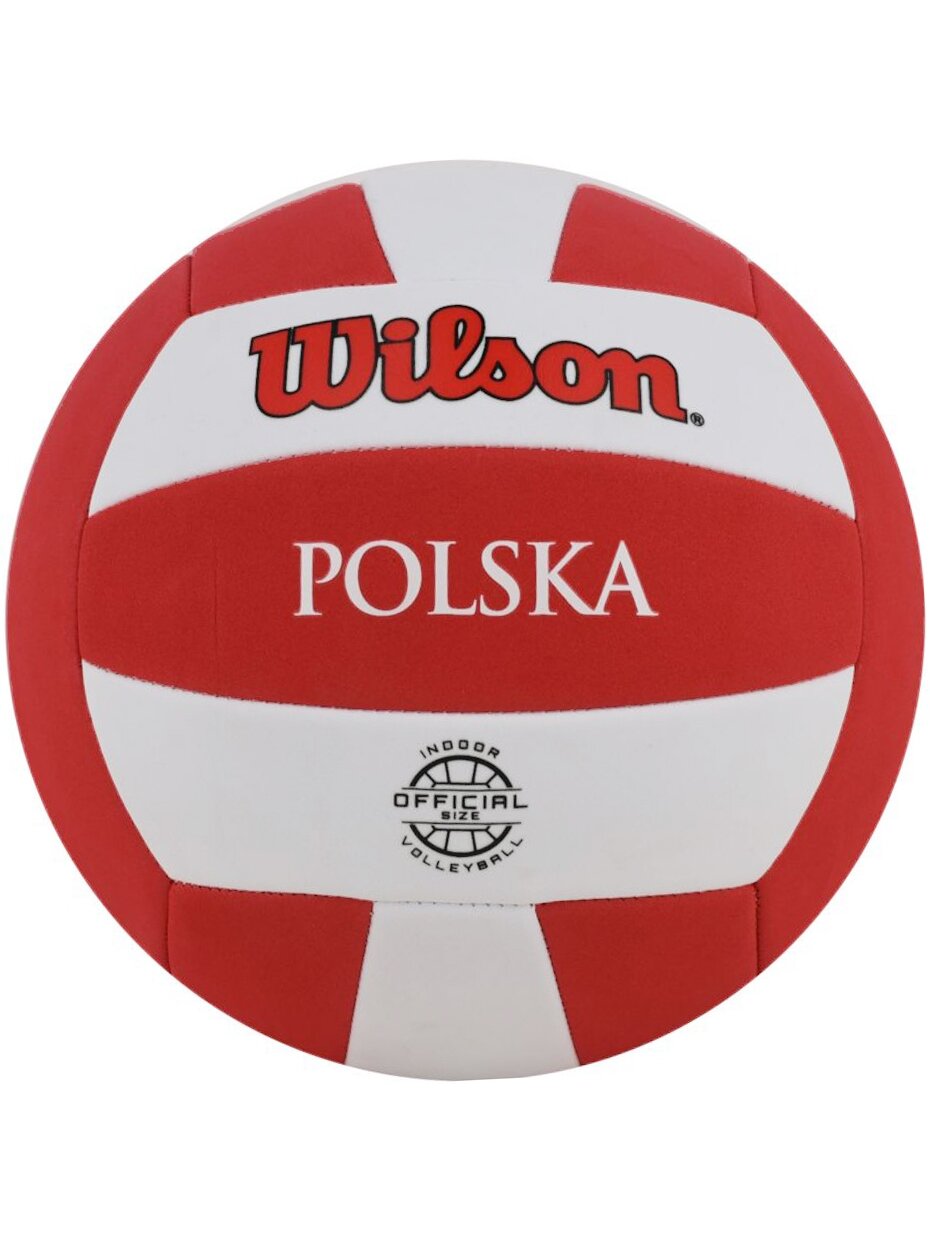 Wilson Super Soft Play VB Polska tinklinio kamuoliukas oficialaus dydžio baltas ir raudonas WTH90118XBPO