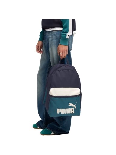 Puma Phase Color Block kuprinė, tamsiai mėlyna 91175 07