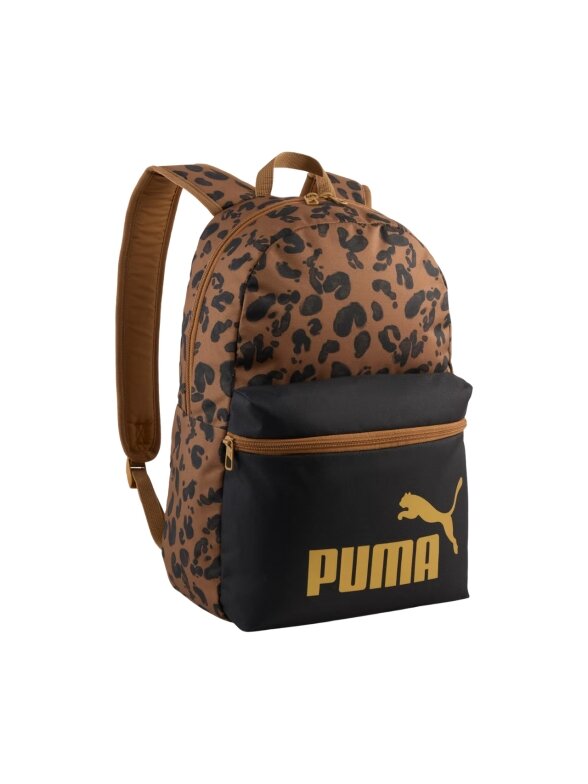 Puma kuprinė Phase AOP, ruda-juoda / leopardo raštas, 91169 16 1