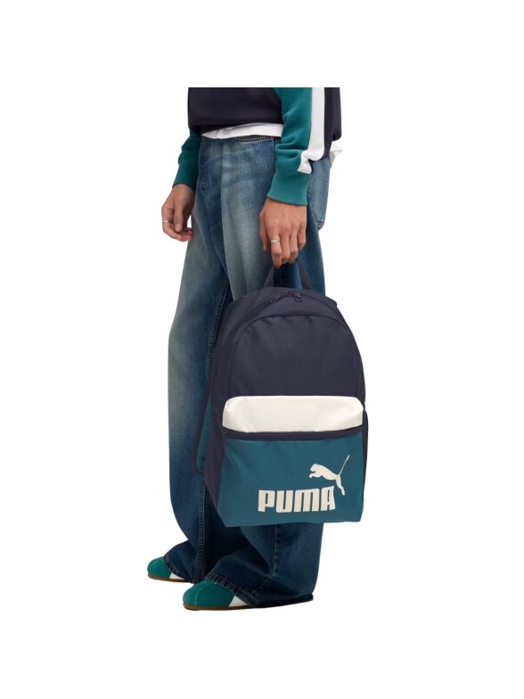 Puma Phase Color Block kuprinė, tamsiai mėlyna 91175 07 Puma Phase Color Block kuprinė, tamsiai mėlyna 91175 07