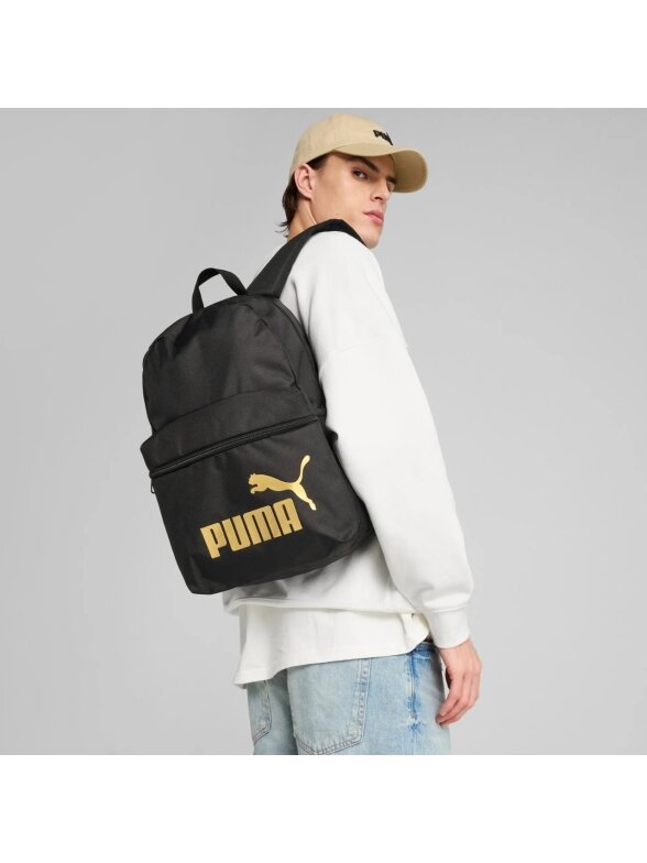 Puma Phase kuprinė juoda ir auksinė 91164 03 5
