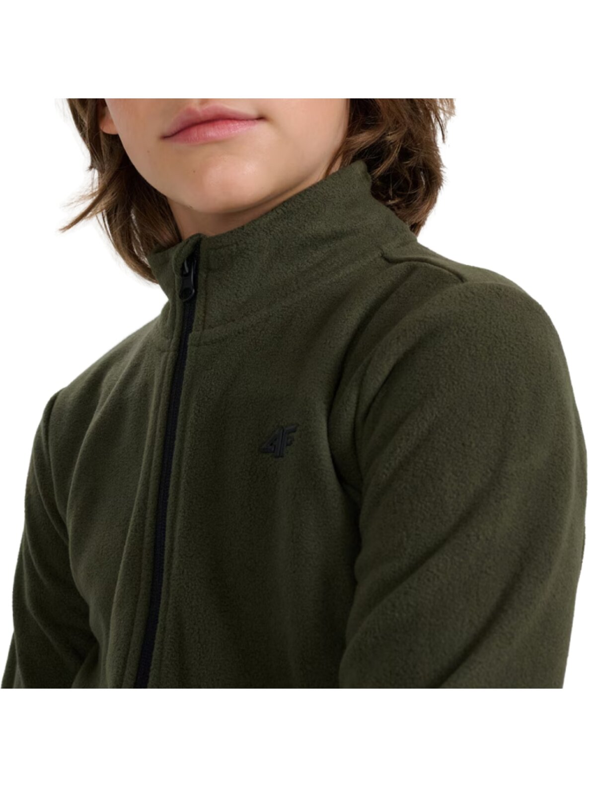 4F Flisinis džemperis berniukams M413 khaki 43S 3