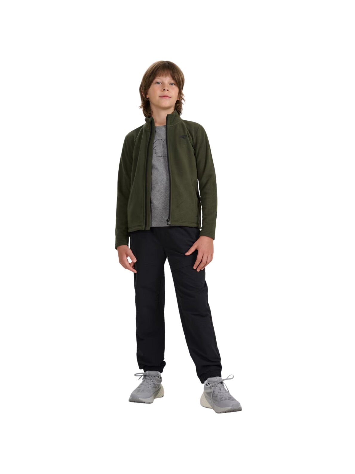4F Flisinis džemperis berniukams M413 khaki 43S 6 4F Flisinis džemperis berniukams M413 khaki 43S 6