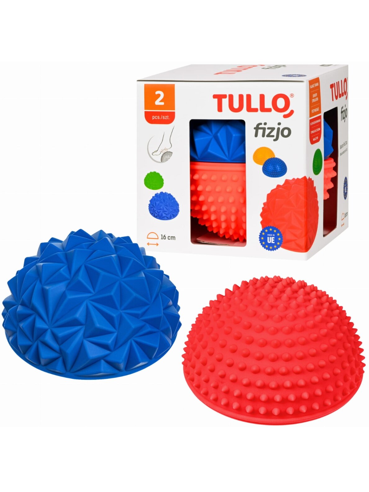 Tullo sensoriniai pusrutuliai ežiukas/deimantas 823 raudona/mėlyna 2 Tullo sensoriniai pusrutuliai ežiukas/deimantas 823 raudona/mėlyna 2