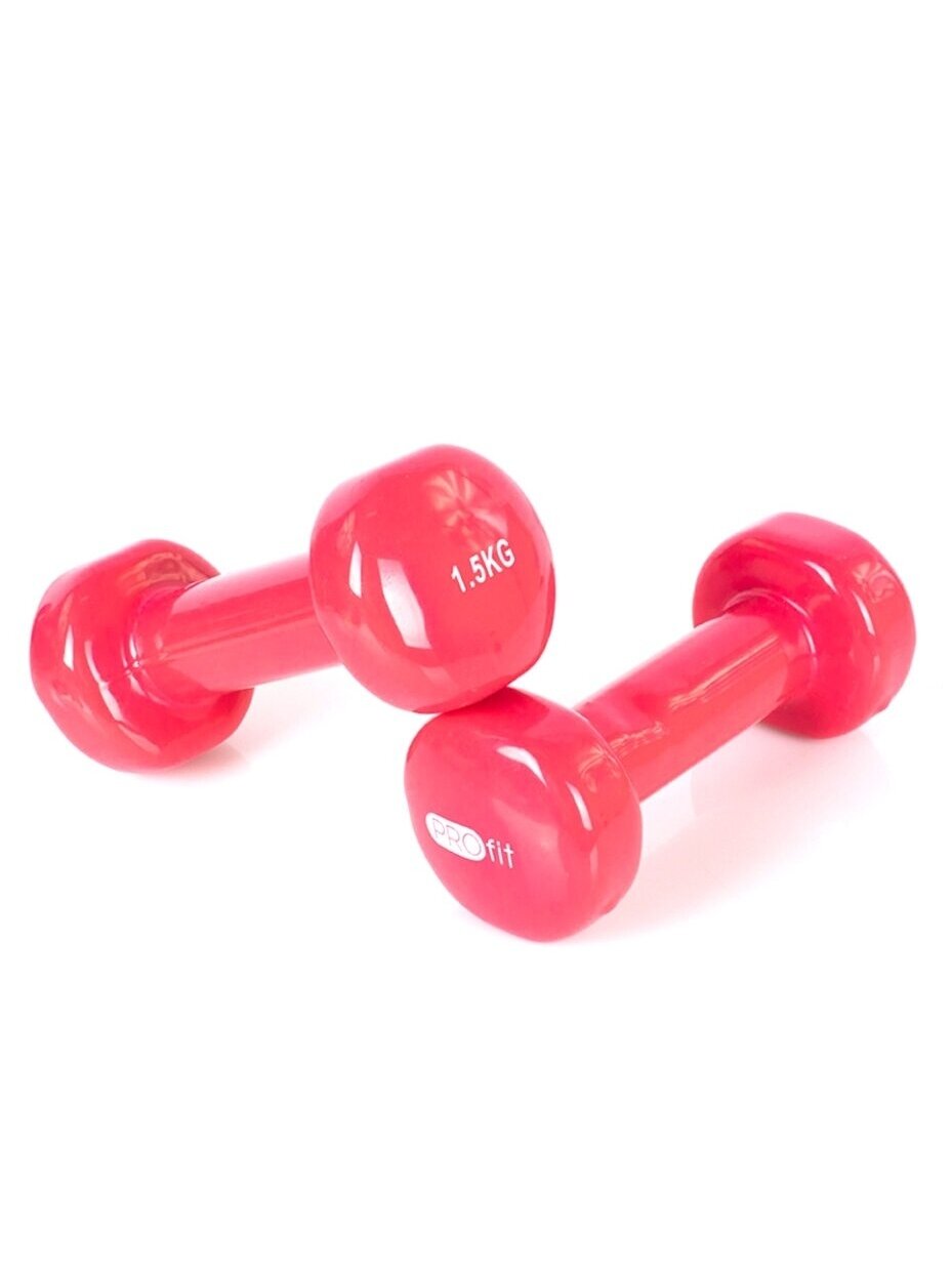 Pro fit hanteliai rožinė 2x1,5 kg DK 4102 1