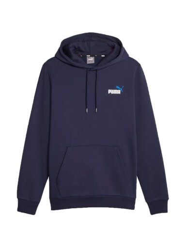 Puma ESS+ 2 Col Small Logo Hoodie FL vyriškas džemperis, tamsiai mėlynas 674471 06