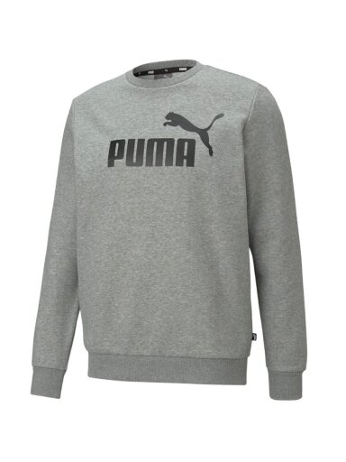Puma ESS Big Logo Crew FL vyriškas džemperis pilkas 586678 03