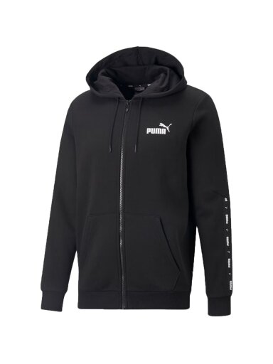 Puma ESS+ Tape Full-Zip Hoodie FL vyriškas džemperis juodas 670270 01