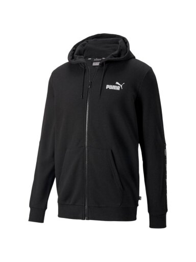 Puma ESS+ Tape Full-Zip Hoodie TR vyriškas džemperis juodas 848768 01