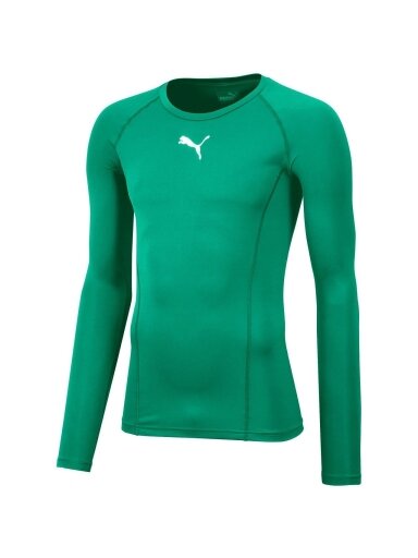 Puma Liga Baselayer Tee LS vyriški marškinėliai žali 655920 05