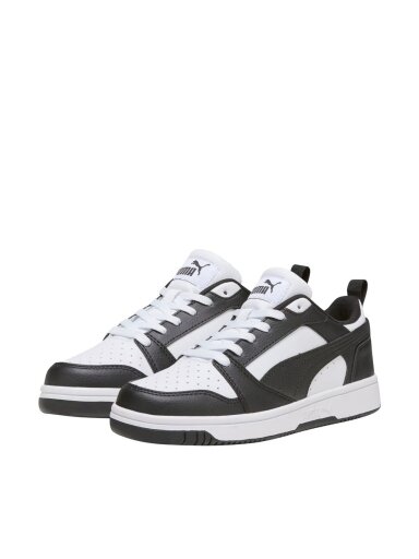 Puma Rebound V6 Lo Mid batai vaikams balti-juodi 393833 01