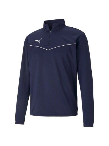 Puma teamRISE 1 4 Zip Top Peacoat-Pu vyriškas džemperis tamsiai mėlynas 657394 06