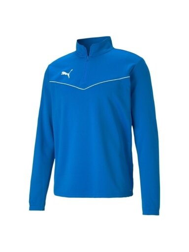 Puma teamRISE 1 4 Zip Top vyriški džemperiai mėlyni 657394 02
