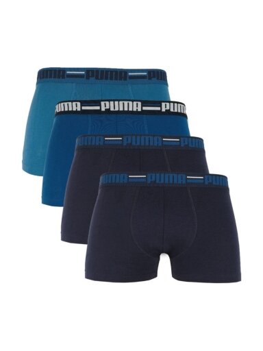 Puma vyriški trumpikiai Brand Elastic 4 poros tamsiai mėlyni/mėlyni 938197 02