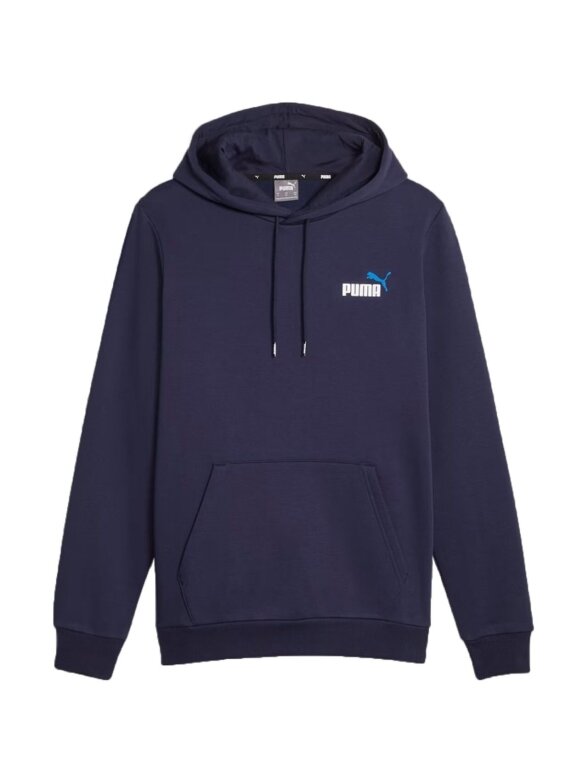 Puma ESS+ 2 Col Small Logo Hoodie FL vyriškas džemperis, tamsiai mėlynas 674471 06 1