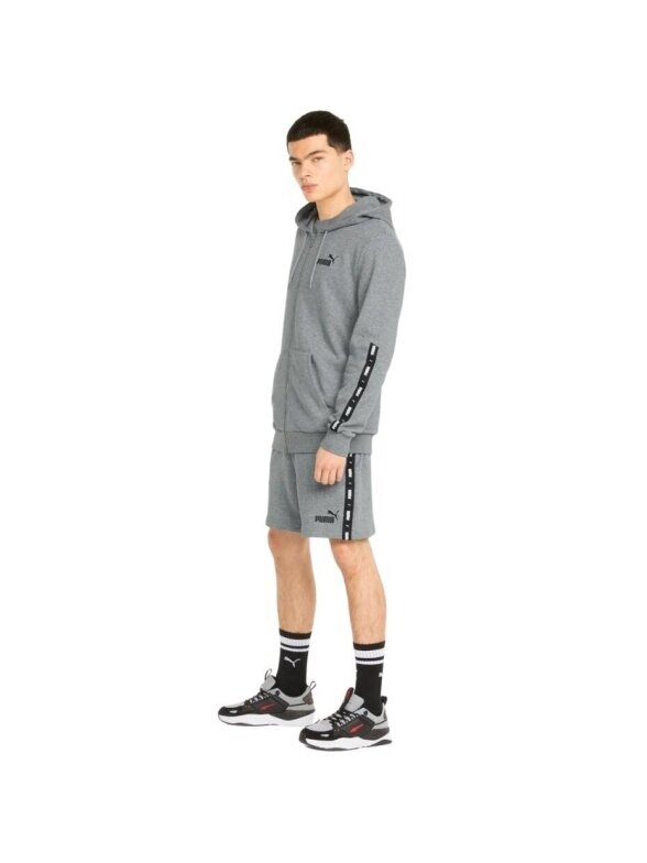 Puma ESS+ Tape Full-Zip Hoodie TR vyriškas džemperis pilkas 848768 03 4 Puma ESS+ Tape Full-Zip Hoodie TR vyriškas džemperis pilkas 848768 03 4