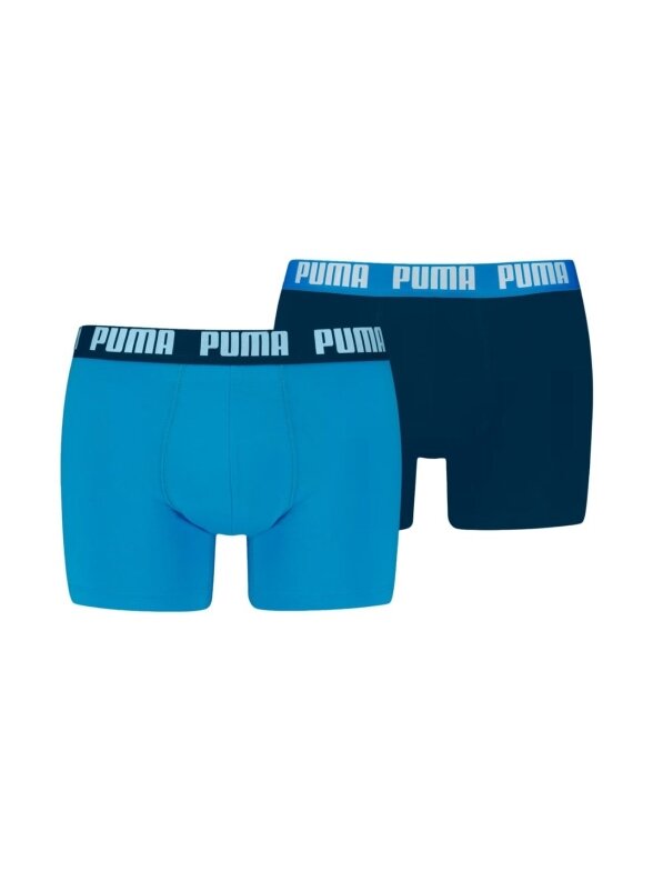 Puma Everyday Basic vyriškos boksininkų tipo trumpikės, mėlynos, tamsiai mėlynos, 2 vnt. 938320 12 Puma Everyday Basic vyriškos boksininkų tipo trumpikės, mėlynos, tamsiai mėlynos, 2 vnt. 938320 12